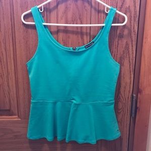 Cute brand new peplum green summer top